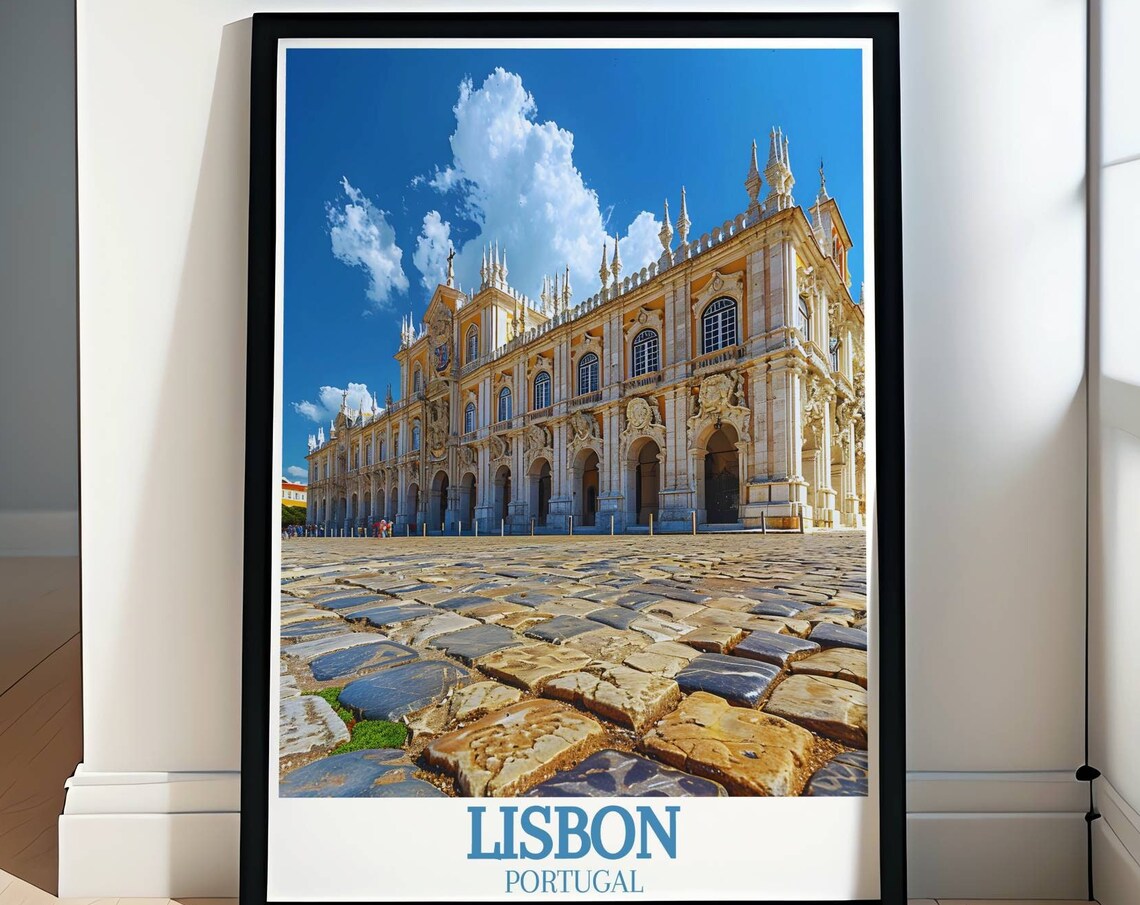 Lisbon Portugal Jeronimos Monastery Ornate Stone Facade Poster
