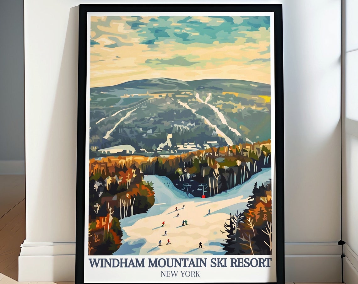 Windham Mountain Ski Resort New York Slopes Catskills Travel Poster
