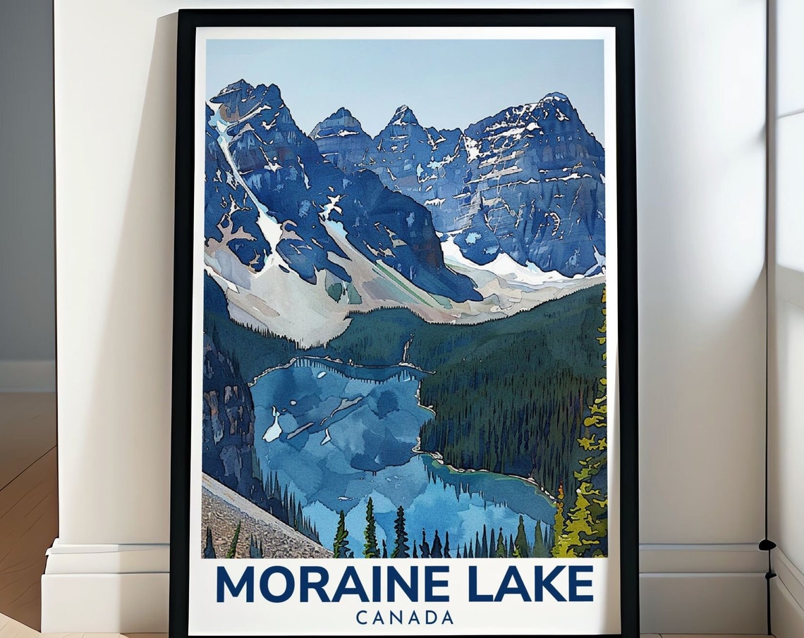 Moraine Lake Art Print Moraine Lake Wall Art Banff National Park Lake Poster Iconic Canadian Print Travel Enthusiast Gift
