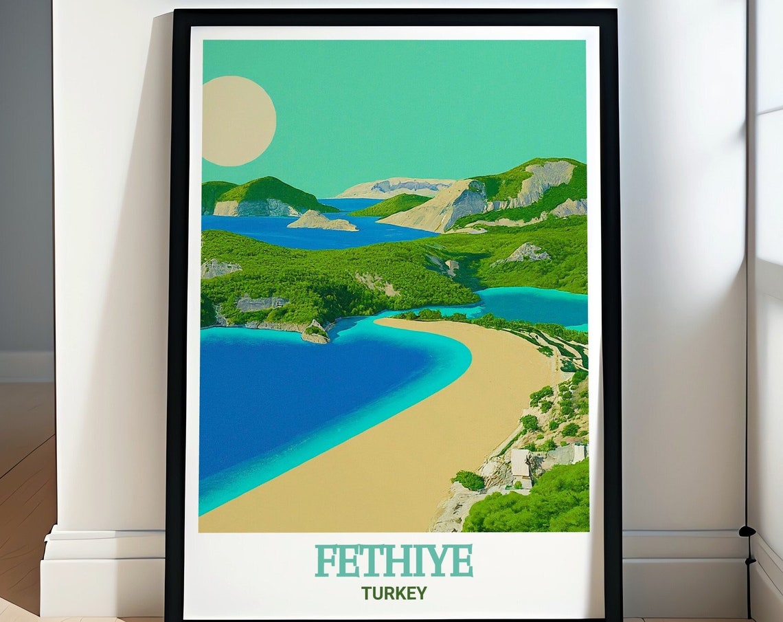 Fethiye Turkey Blue Lagoon Turquoise Bay Coastal Scenic Poster