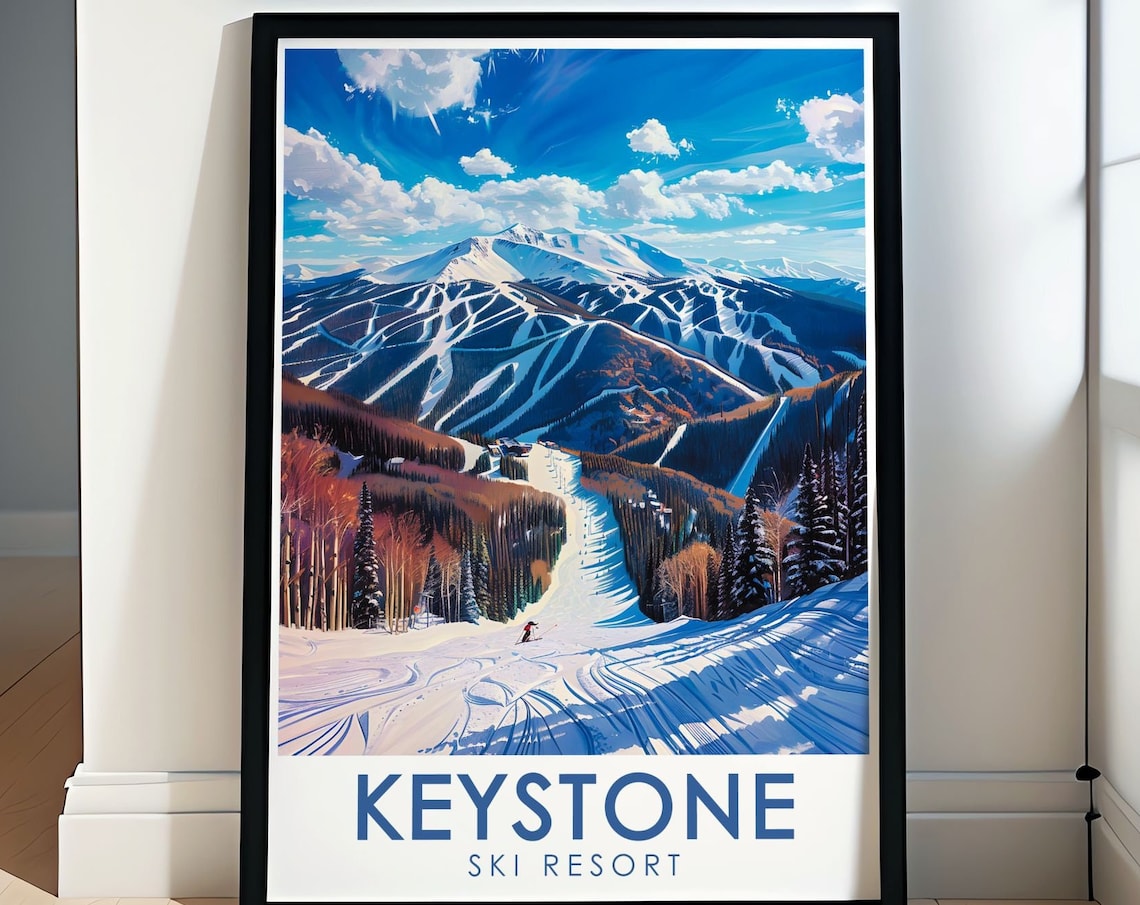 Keystone Ski Resort Dercum Mountain Travel Poster