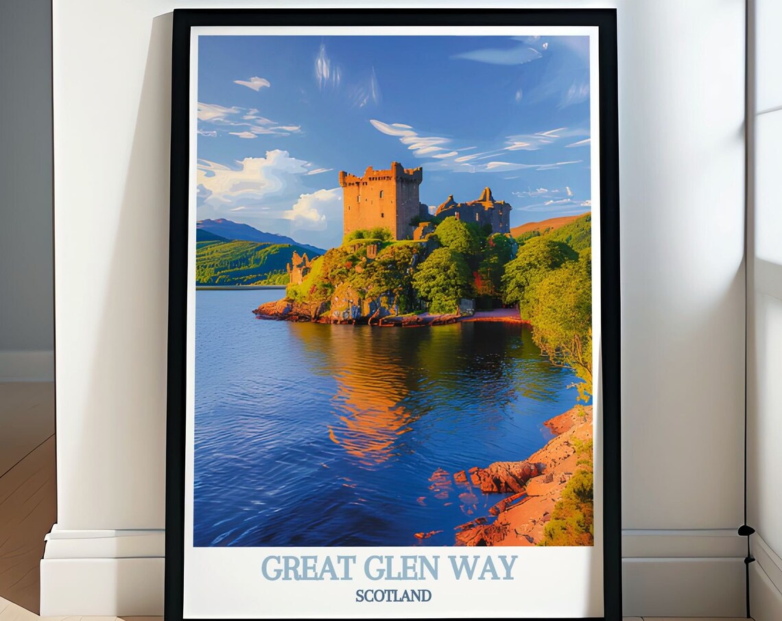 Great Glen Way Scotland Urquhart Castle Loch Ness Travel Poster