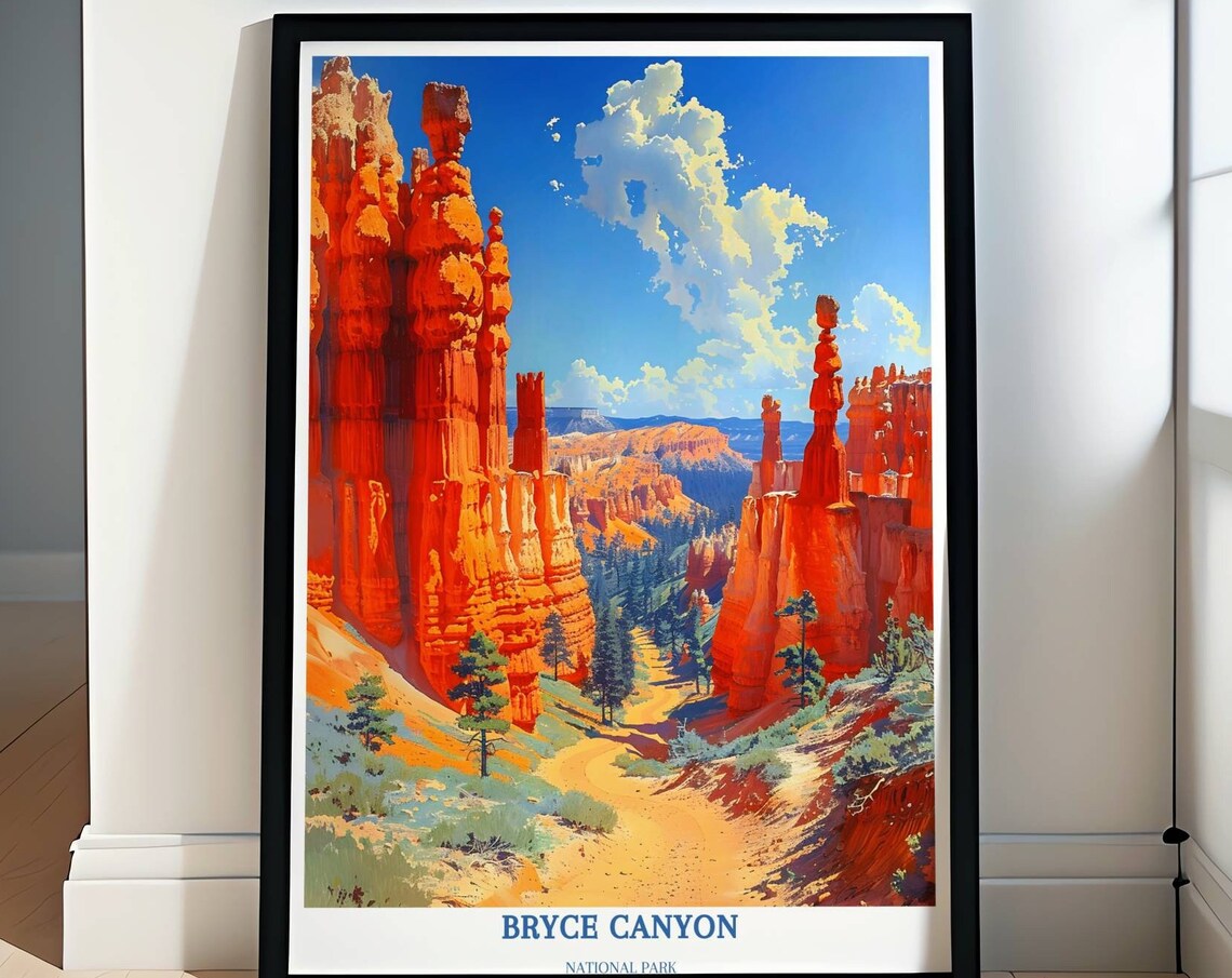 Bryce Canyon Orange Hoodoos Rock Spires Utah National Park Poster