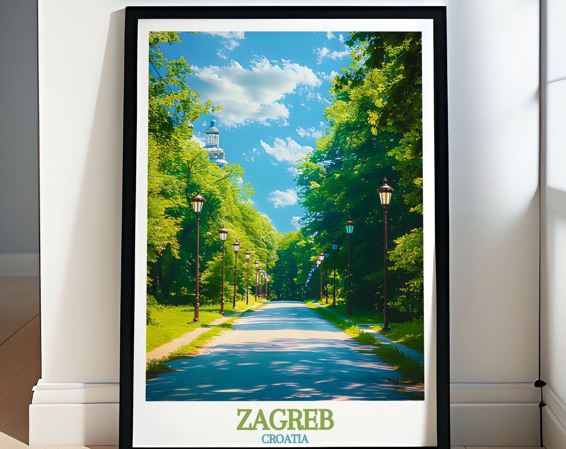 Zagreb Maksimir Park Tree Lined Avenue Croatia Urban Oasis Poster