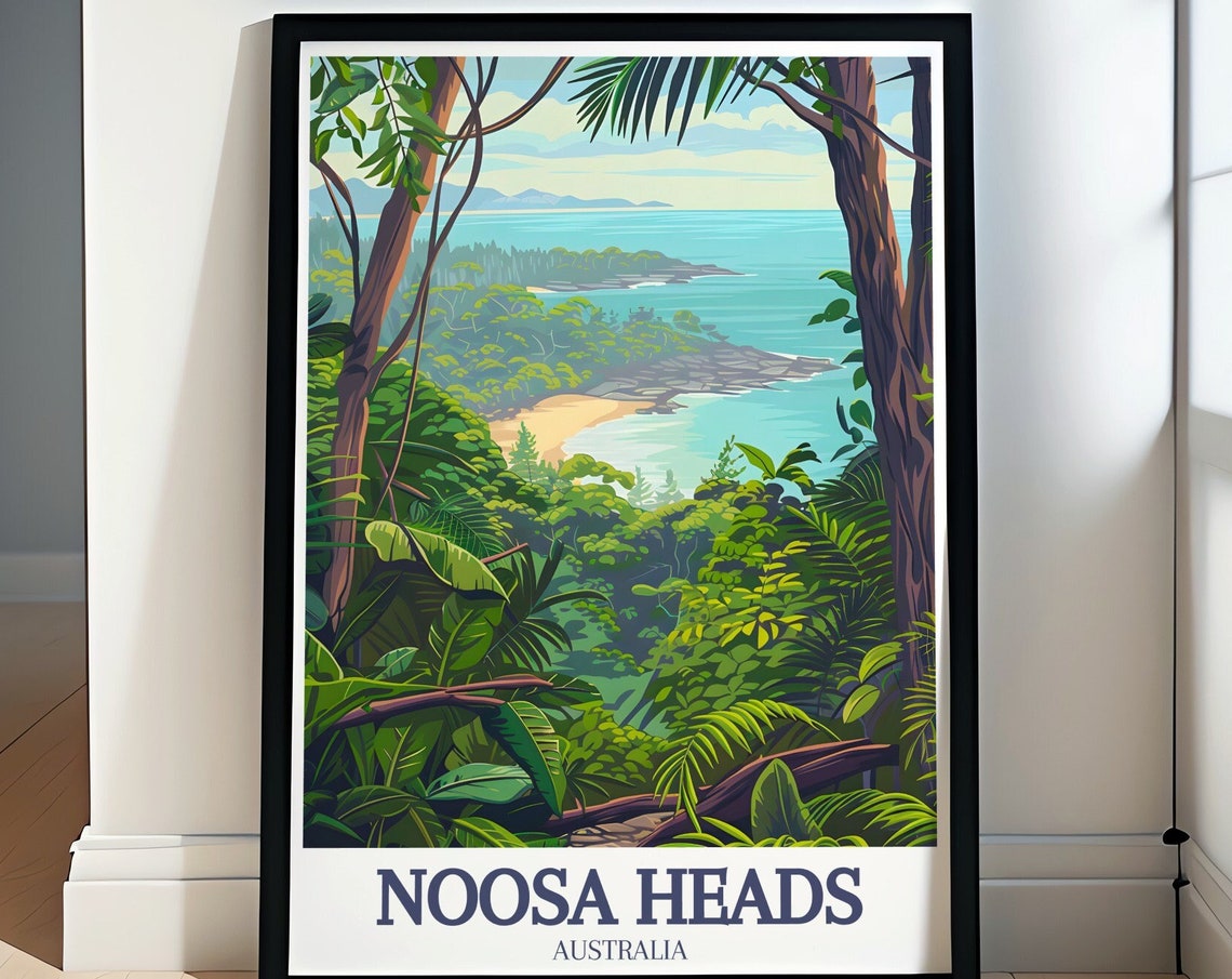Noosa Heads Wall Art Noosa Heads National Park Travel Poster Noosa Heads National Park Decor Noosa Heads National Park Art