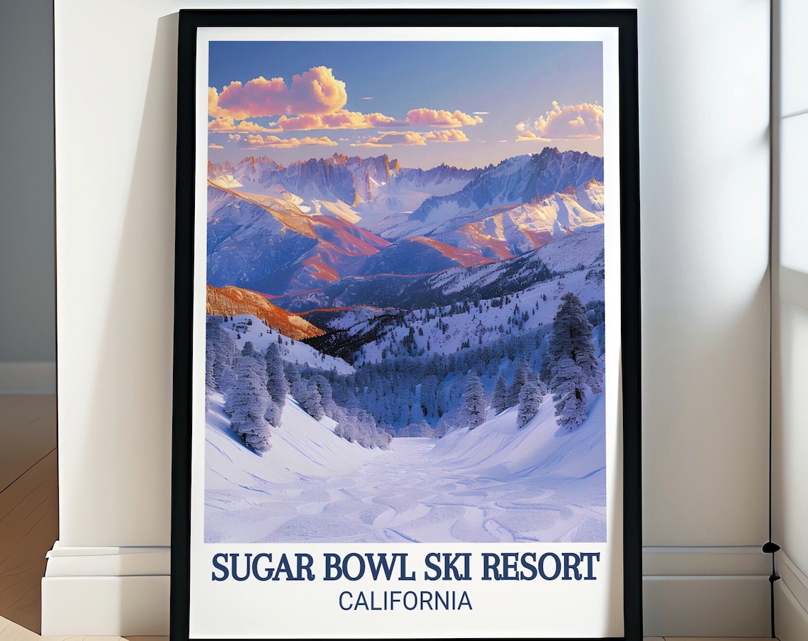 Sugar Bowl Ski Terrain Poster, Home Decor