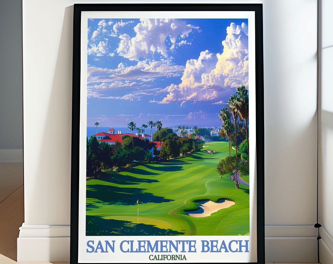 San Clemente Art San Clemente Beach And Golf Course Posters Beach And Golf Course Wall Art And Decor Coastal Wall Art