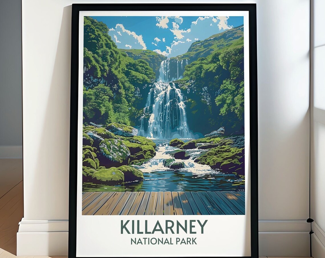 Killarney National Park Torc Waterfall Ireland Emerald Isle Poster