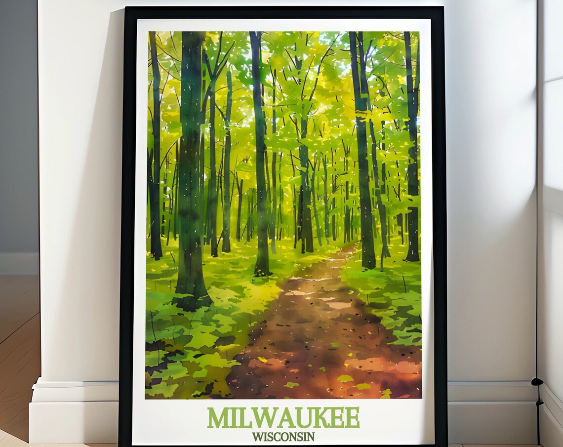 Kettle Moraine Forest Trail Green Woods Hike Travel Art Poster