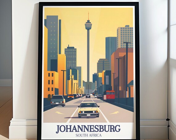 Johannesburg Wall Art Hillbrow Tower And Carlton Centre South Africa Poster Hillbrow Tower And Carlton Centre Travel Poster
