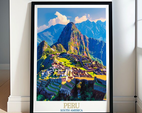 Machu Picchu Ancient Citadel Terraces Under Andes Peaks Peru Poster