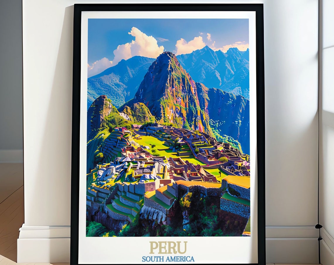 Machu Picchu Ancient Citadel Terraces Under Andes Peaks Peru Poster