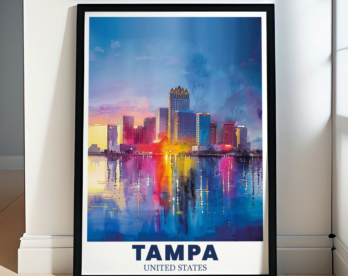 Tampa Artwork City Skyline Wall Art For Every Occasion City Skyline Picture For Traveler Gifts City Skyline Poster For Home Decor
