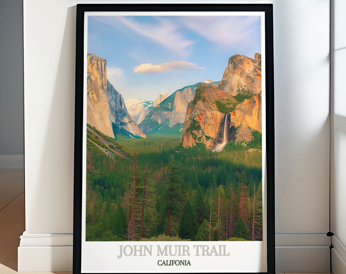 Yosemite Valley Waterfalls John Muir Trail California Poster