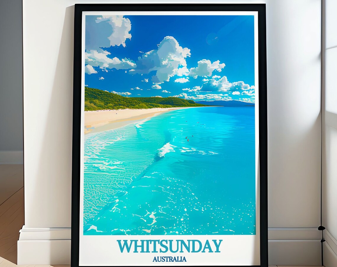 Whitsunday Whitehaven Beach Turquoise Water Vista Travel Poster