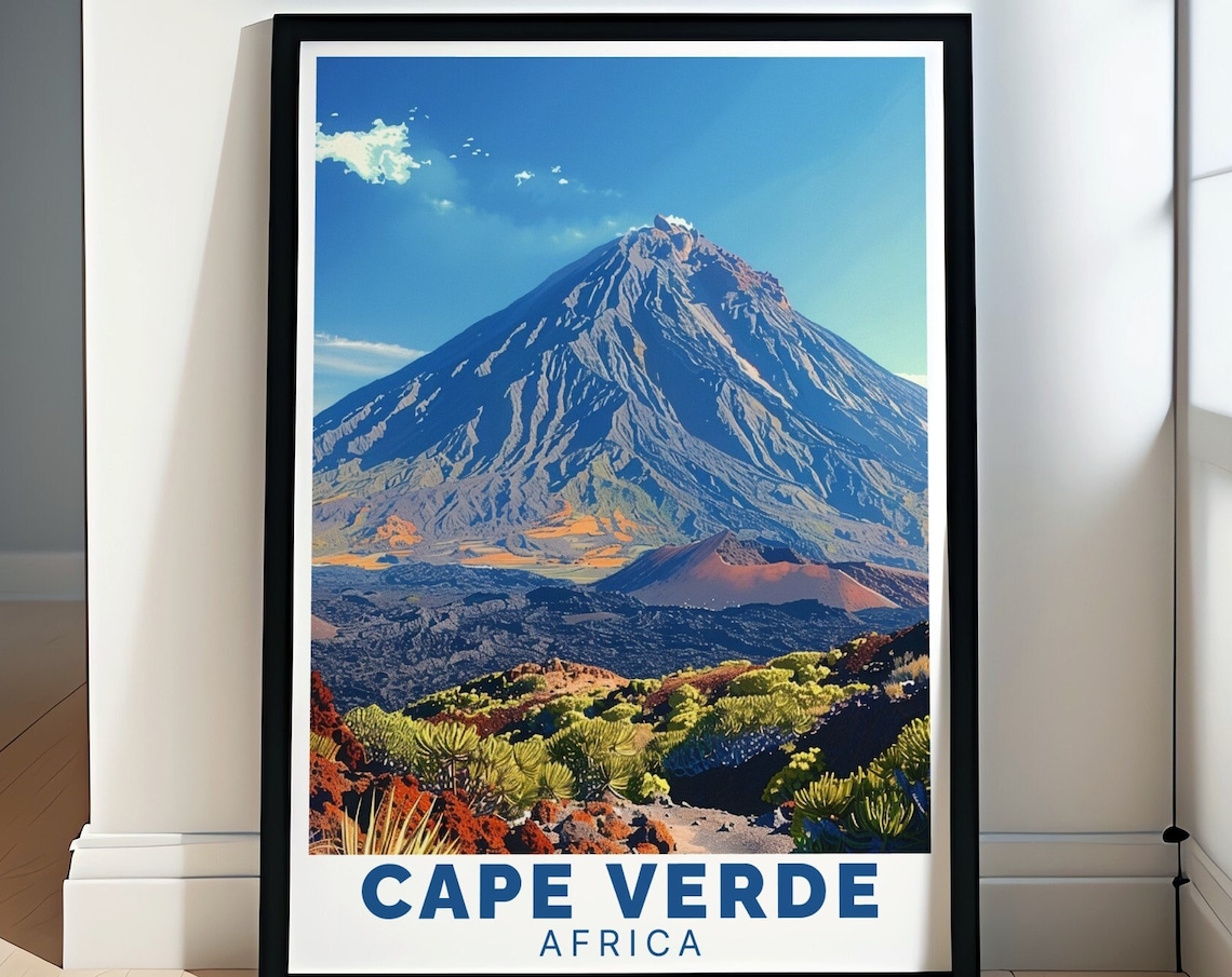 Cape Verde Poster, Poco Do Fogo Volcanic Landscape