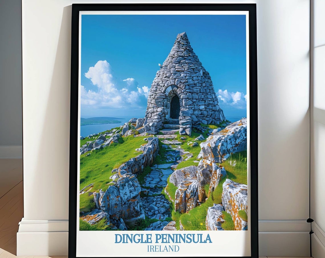 Dingle Peninsula Ancient Stone Beehive Hut Mountain Ireland Poster