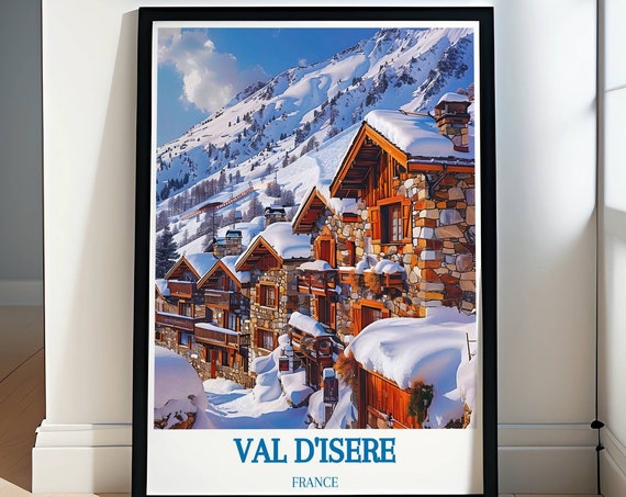 Val Disere Artwork And Ski Resort Decor Val Disere Travel Gifts For Ski Lovers Wall Art And Ski Resort Travel Prints
