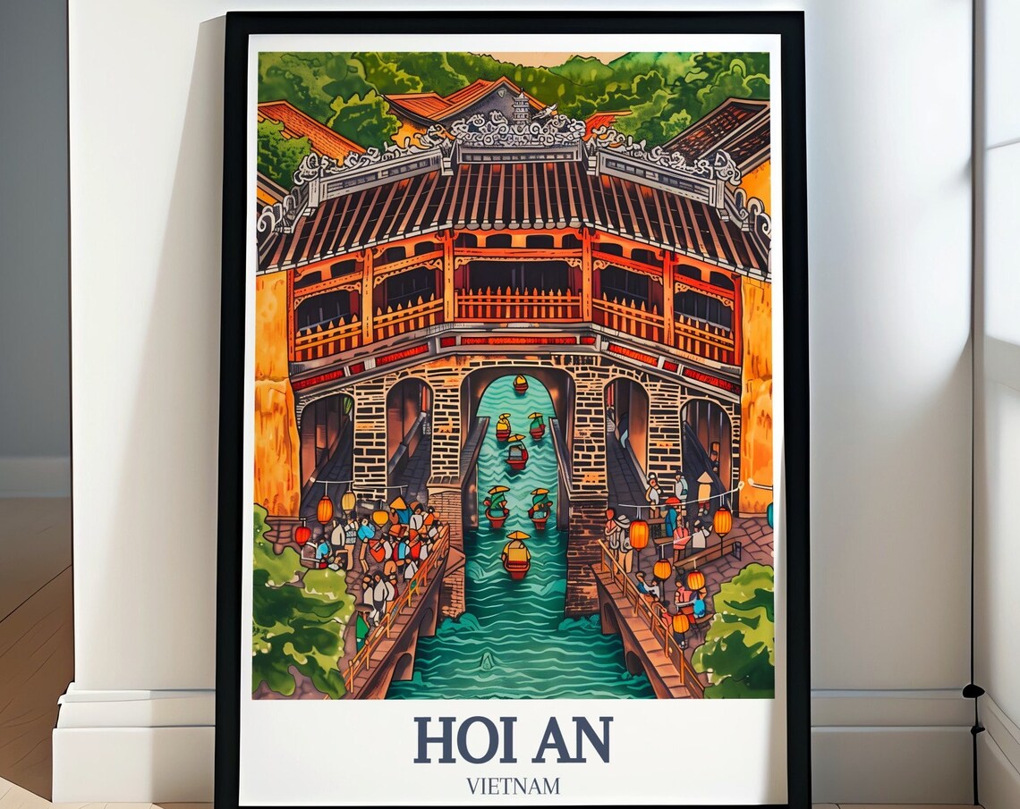 Hoi An Japanese Covered Bridge Vietnam Ancient Town Lantern Poster