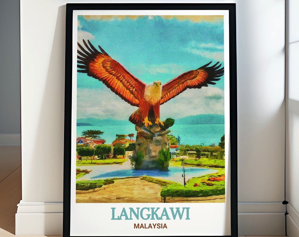 Langkawi Eagle Square Giant Eagle Statue Malaysia Travel Poster