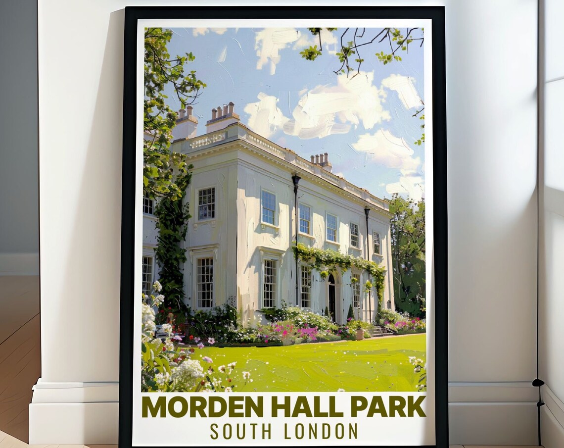 Morden Hall Park Georgian Manor House Flower Garden Lawn Poster