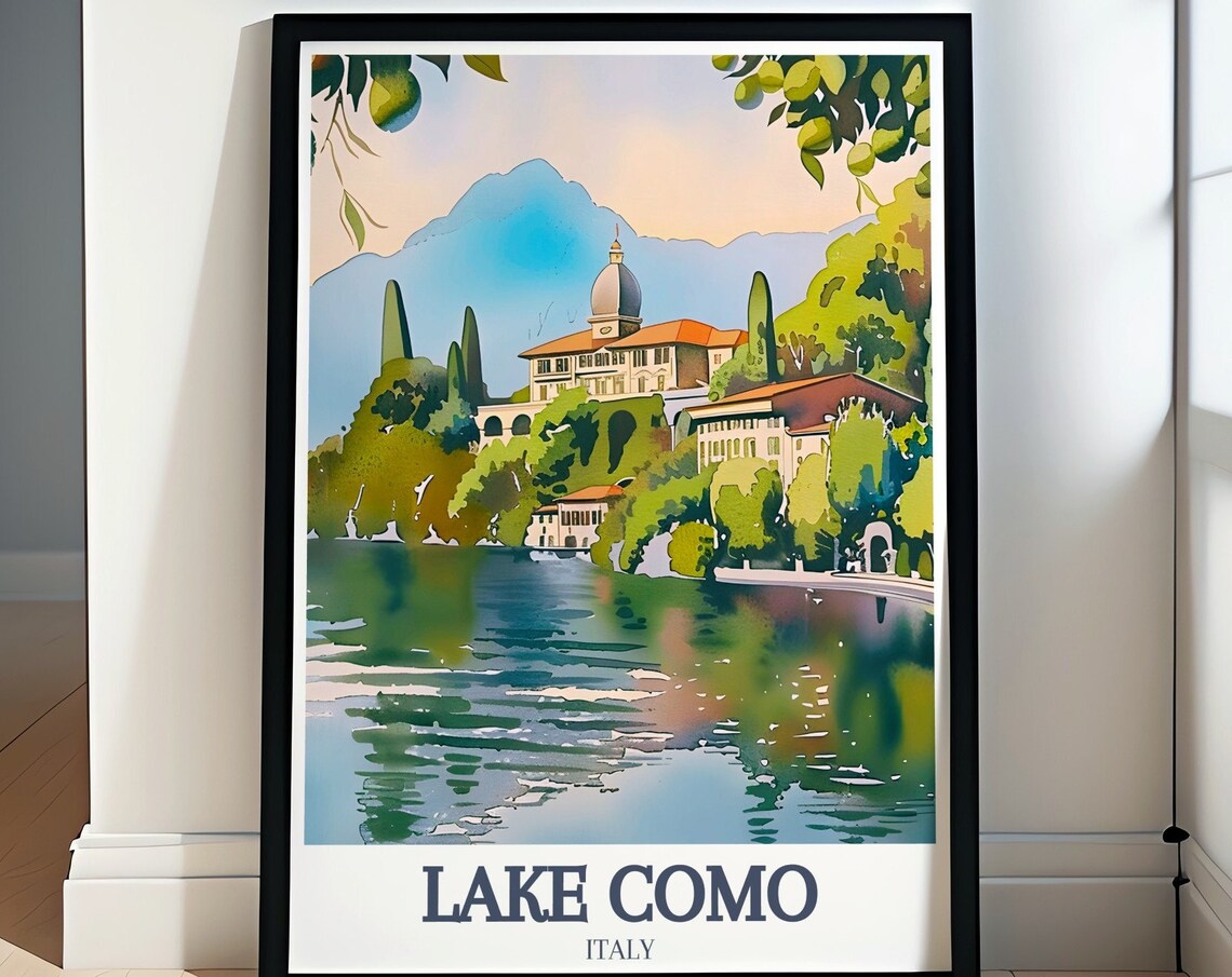 Lake Como Italy Lemon Grove Lakeside Villa Garden Art Classic Poster