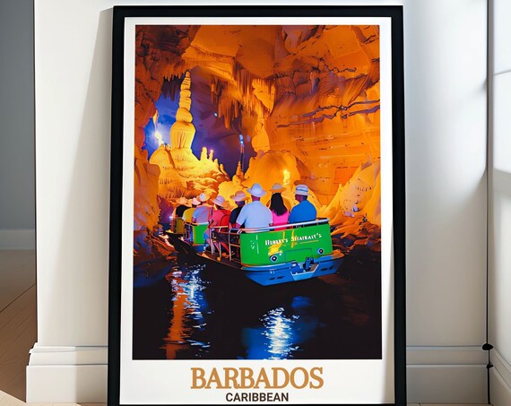 Barbados Harrisons Cave Underground Tram Boat Tour Adventure Poster