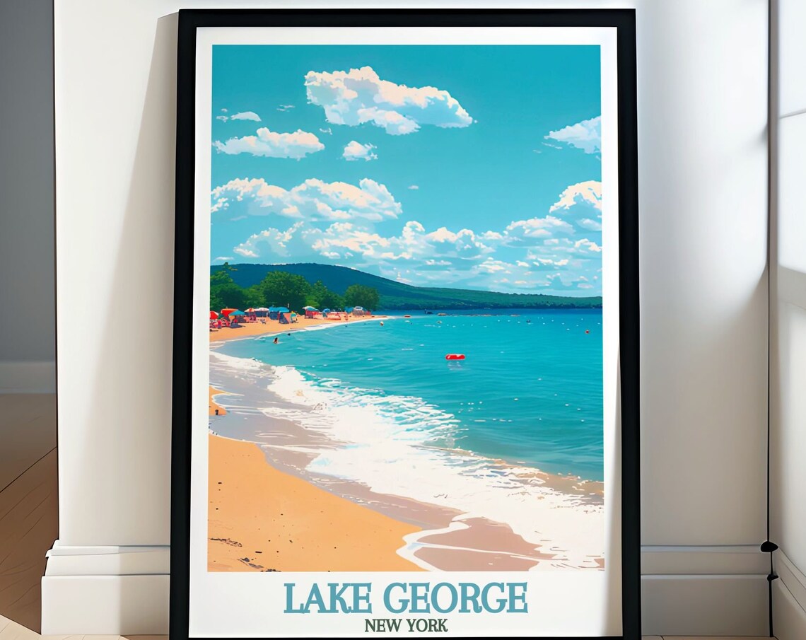 Lake George Million Dollar Beach New York Sunny Summer Poster