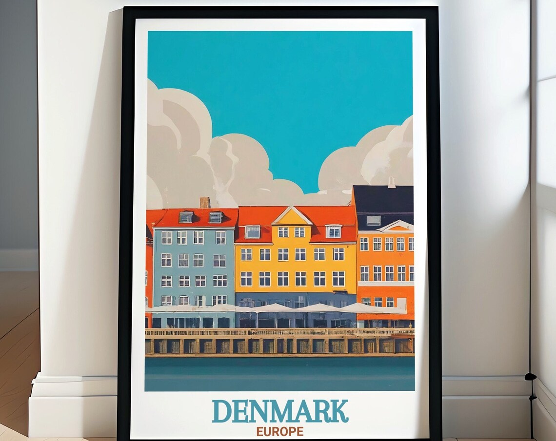 Denmark Europe Nyhavn Colorful Waterfront Houses Harbor Poster