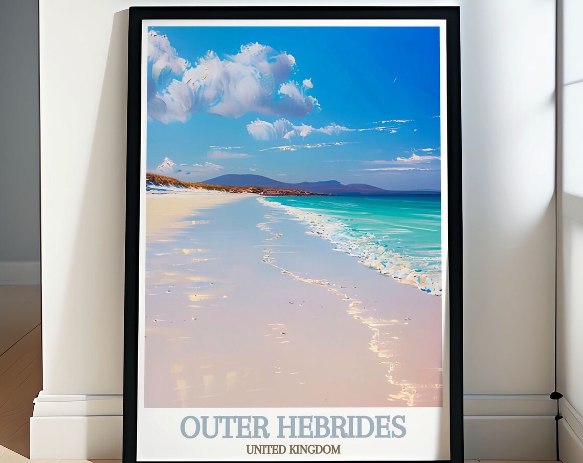 Outer Hebrides Luskentyre Beach White Sands Luminous Glow Poster