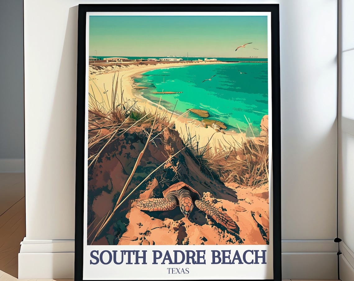 South Padre Beach Travel Poster, Malaquite Beach