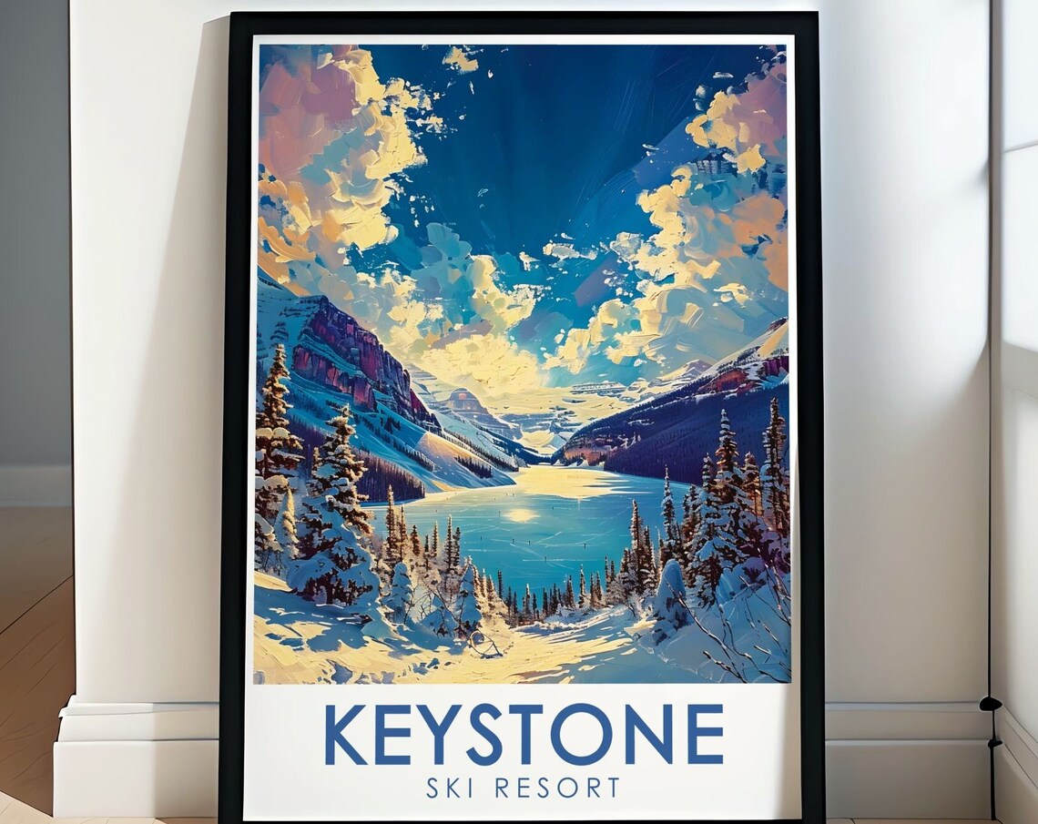 Keystone Ski Resort Colorado Winter Landscape Snowy Mountain Poster