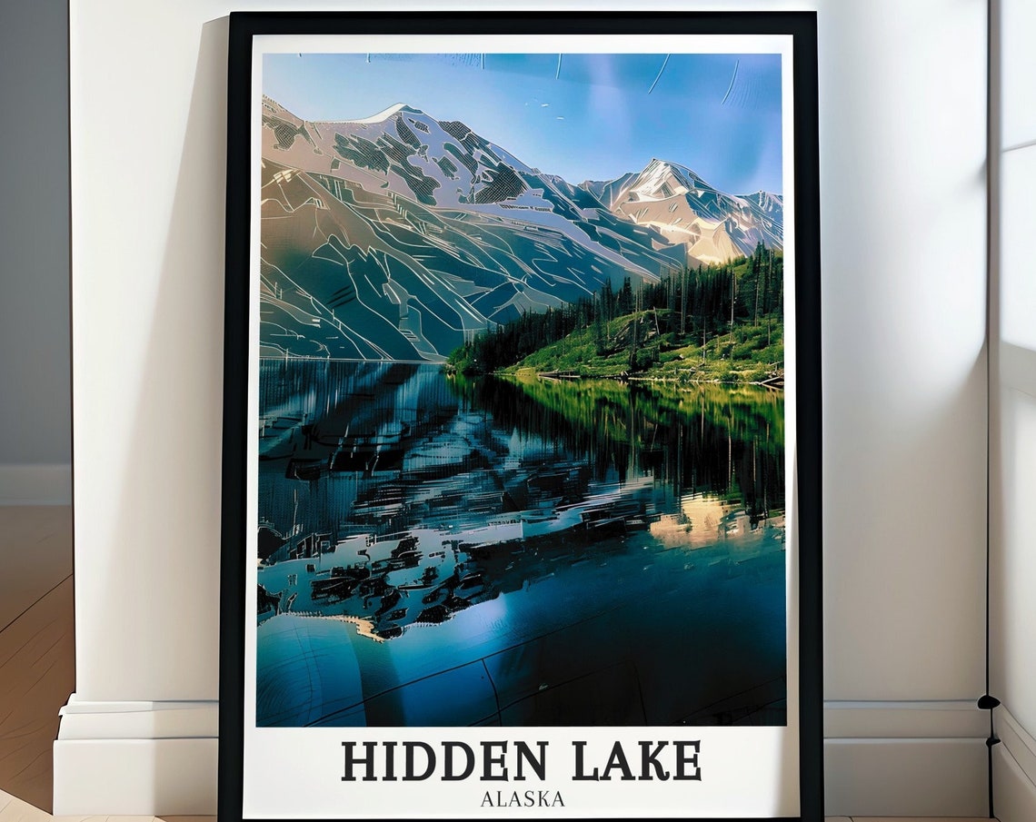 Hidden Lake Travel Print Hidden Lake Gifttravel Poster Kenai National Wildlife Refuge Art Kenai Peninsula Prints