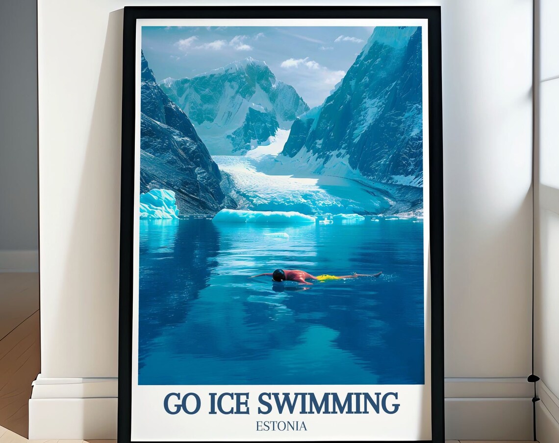 Go Ice Swimming Estonia Arctic Swim Among Icebergs and Glaciers Poster