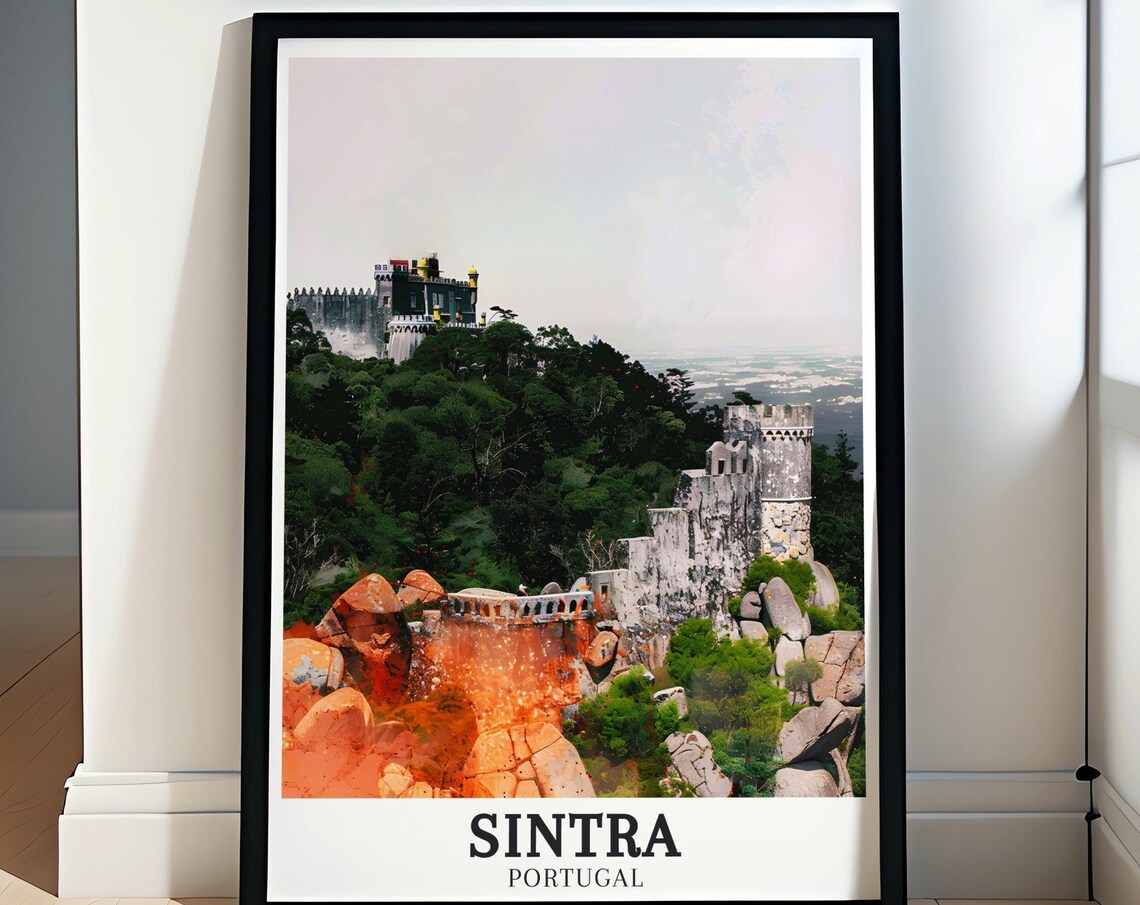 Castelo dos Mouros Sintra Portugal Fortress Hills Travel Poster