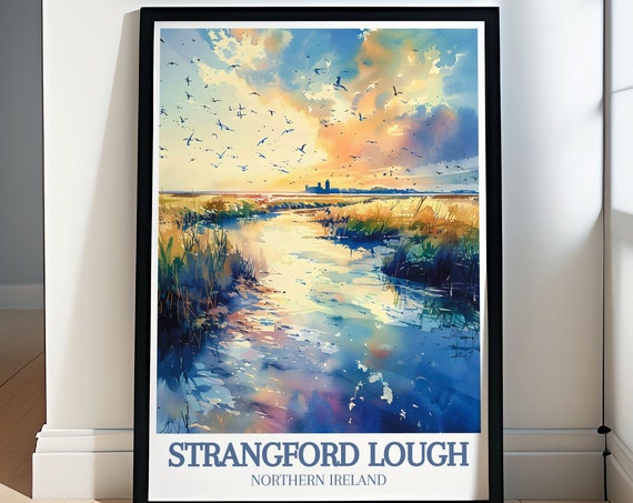 Strangford Lough Wall Art Castle Ward And Strangford Lough Marine Nature Reserve Art Castle Strangford Lough Travel Prints