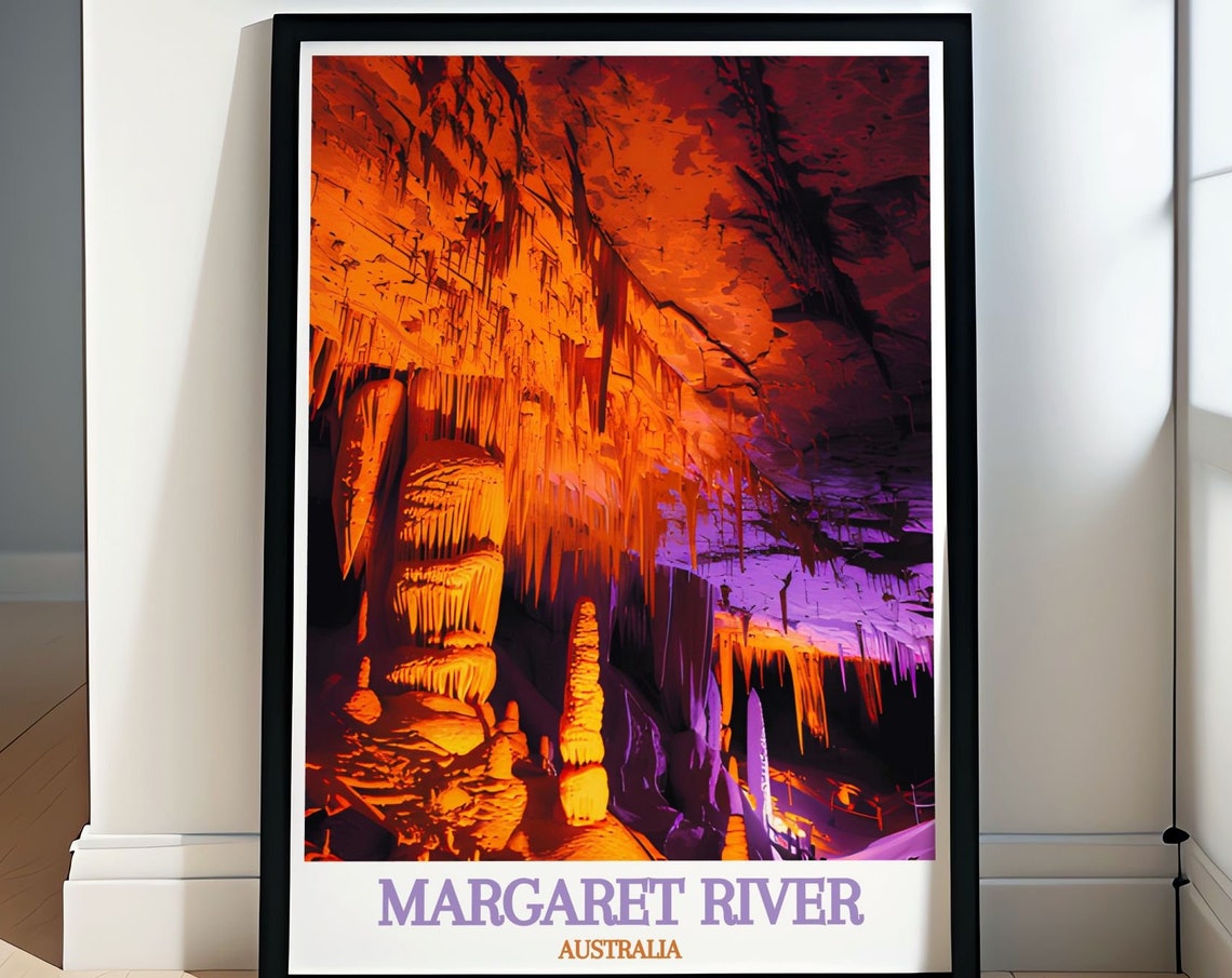 Mammoth Cave Stalactites Orange Glow Underground Australia Poster