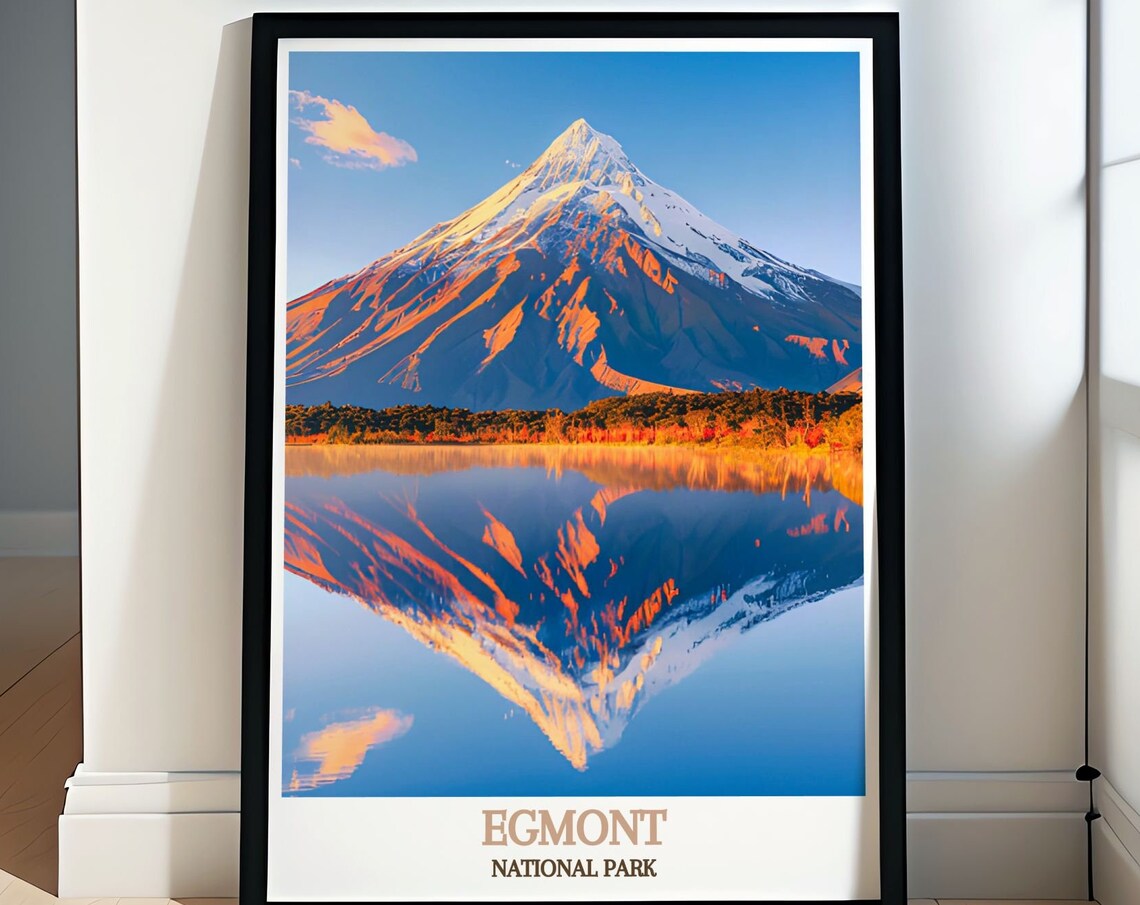 Egmont National Park Mount Taranaki Alpine Mirror Lake Sunset Poster