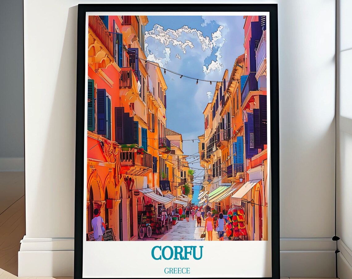Shop Corfuthemed Wall Art And Decor Capture The Essence Of Corfu With Our Old Town Art Prints Travel Print Wall Art Of Greeces Old Town