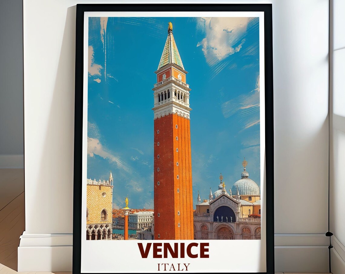 Venice Campanile St Marks Bell Tower Piazza San Marco Italy Poster