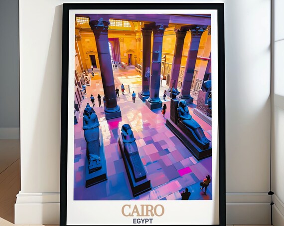 Cairo Travel Poster The Egyptian Museum Print The Egyptian Museum Travel Poster The Egyptian Museum Art And Print Collection