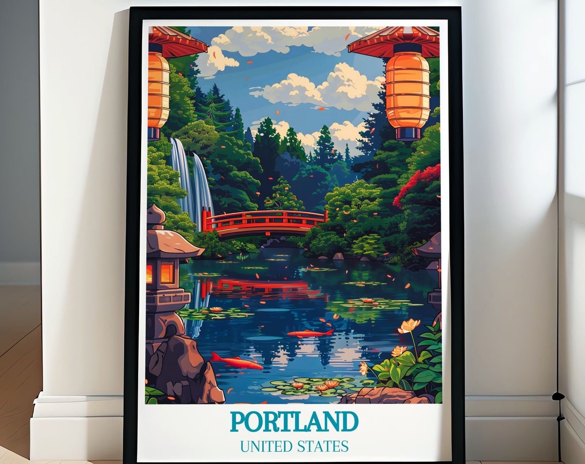 Portland Wall Hangings Portland Japanese Garden Art Prints Portland Japanese Garden Decor Portland Posters