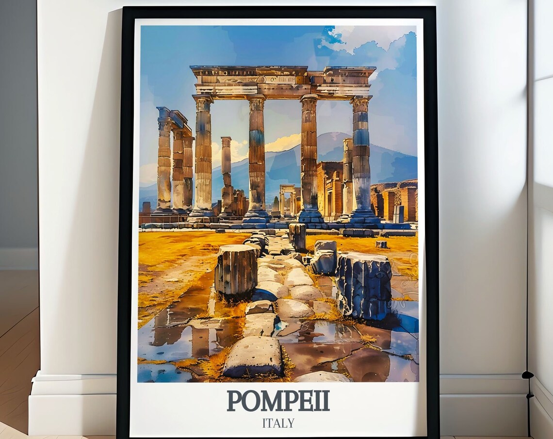 Pompeii Temple of Apollo Ruins with Tall Stone Columns Poster