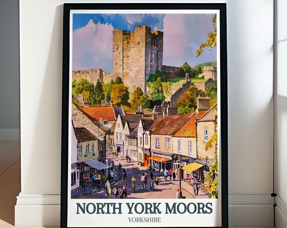 North York Moors Travel Print Helmsley Castle Print North York Moors Decor Poster Of Helmsley Castle In North York Moors