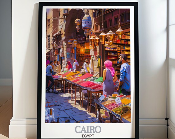 Cairo Art Khan El Khalili Bazaar Poster For Your Egypt Decor Khan El Khalili Bazaar Travel Art Print Khan El Khalili Bazaar Decor