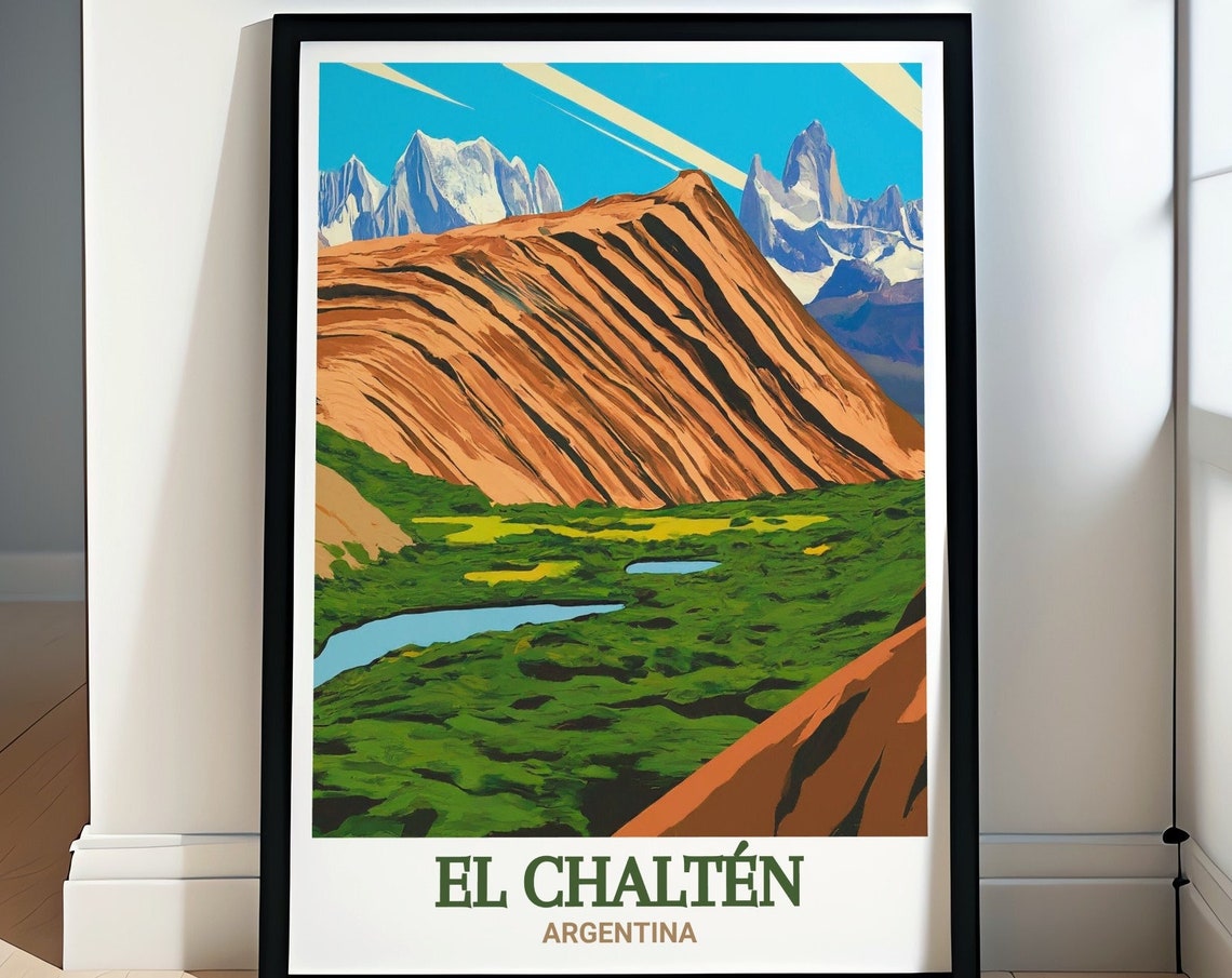 El Chalten Argentina Mount Fitz Roy Red Rock Mountain Poster