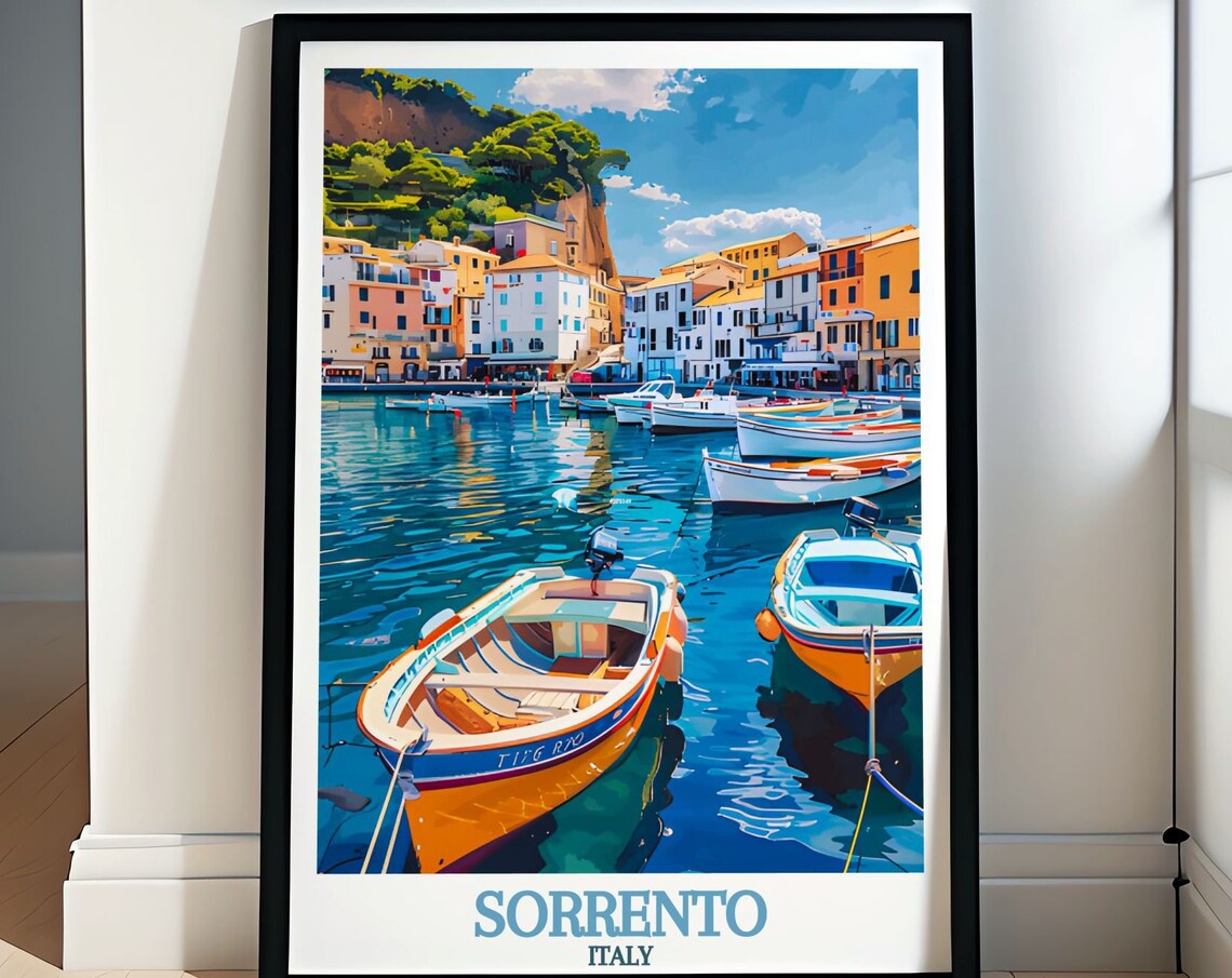 Sorrento Marina Grande Travel Poster, Italy