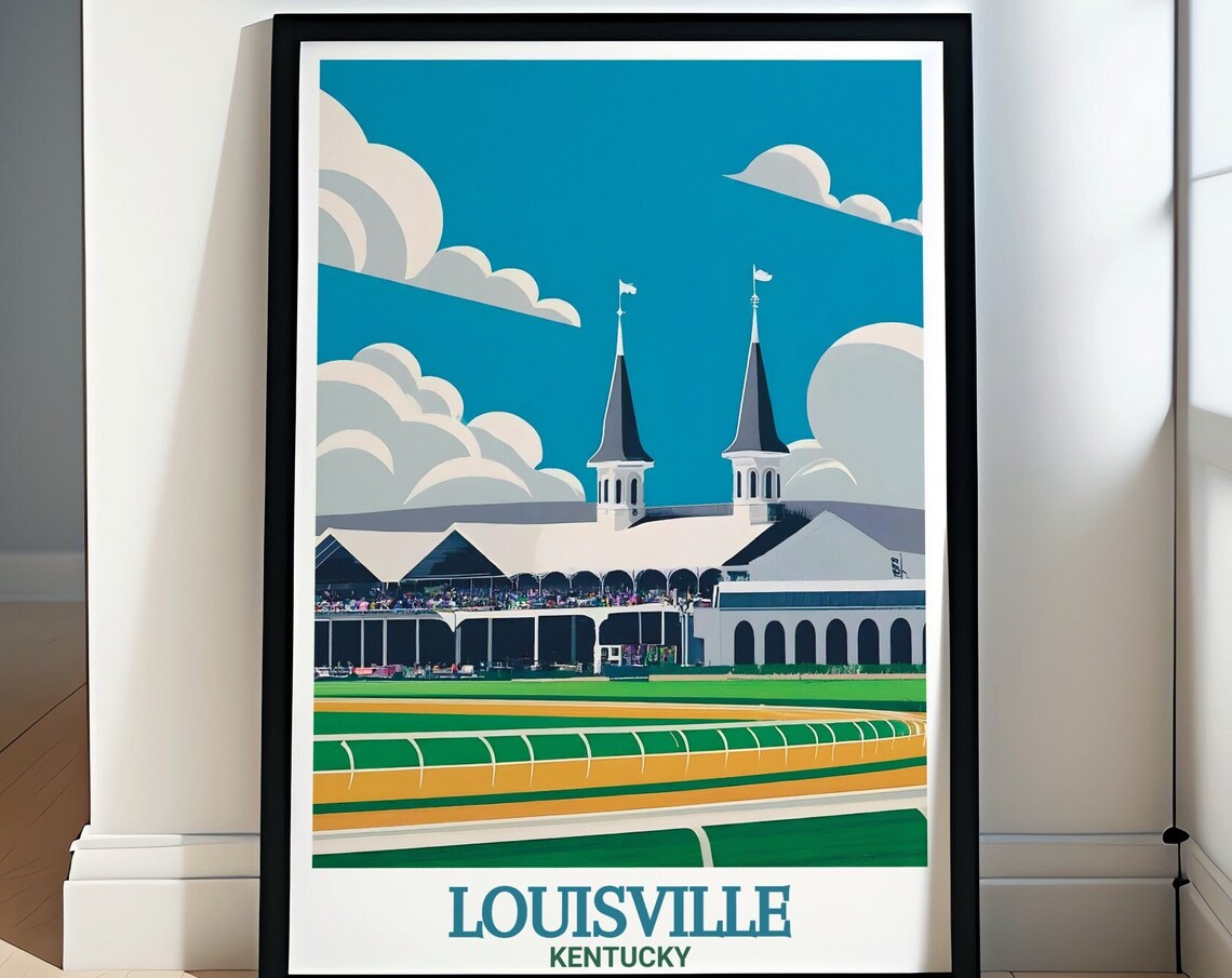 Louisville Kentucky Churchill Downs Twin Spires Racetrack Poster