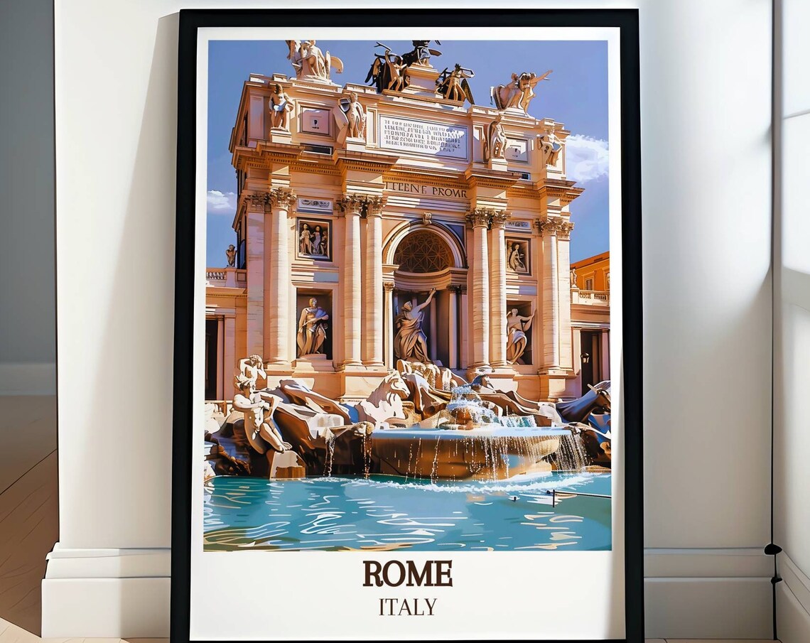 Trevi Fountain Rome Italy Baroque Fountain Sculptures Poster