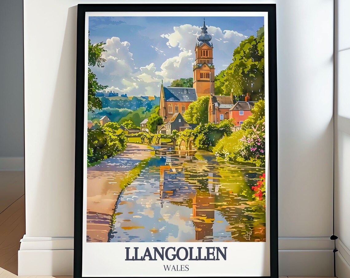 Llangollen Methodist Church and Aqueduct Travel Poster